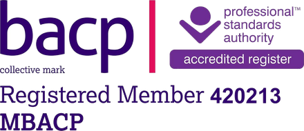 BACP registered member, British Association for Counselling and Psychotherapy, accredited register